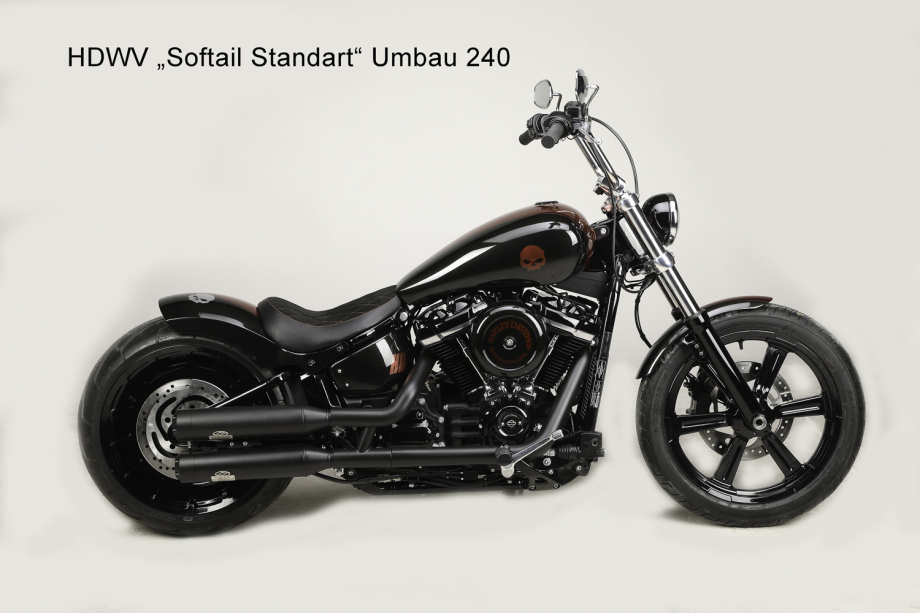 Harley Davidson Custom Bike - Softail Blue Seven