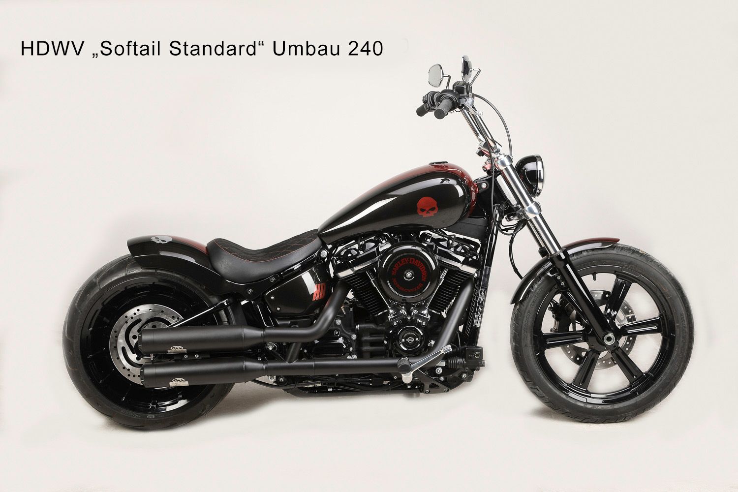 Harley Davidson Custom Bike - Softail Blue Seven